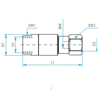Mosmatic Otočný kĺb DGS-06 G1/4"F G3/8"F